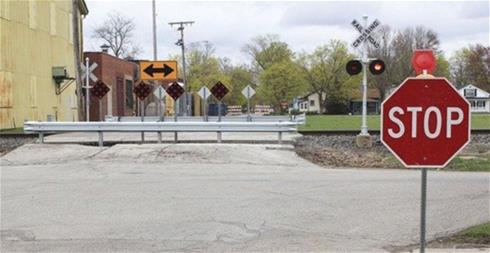 Railroad crossing closure